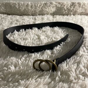 Aeropostale Black Belt w/Copper Circle Buckle